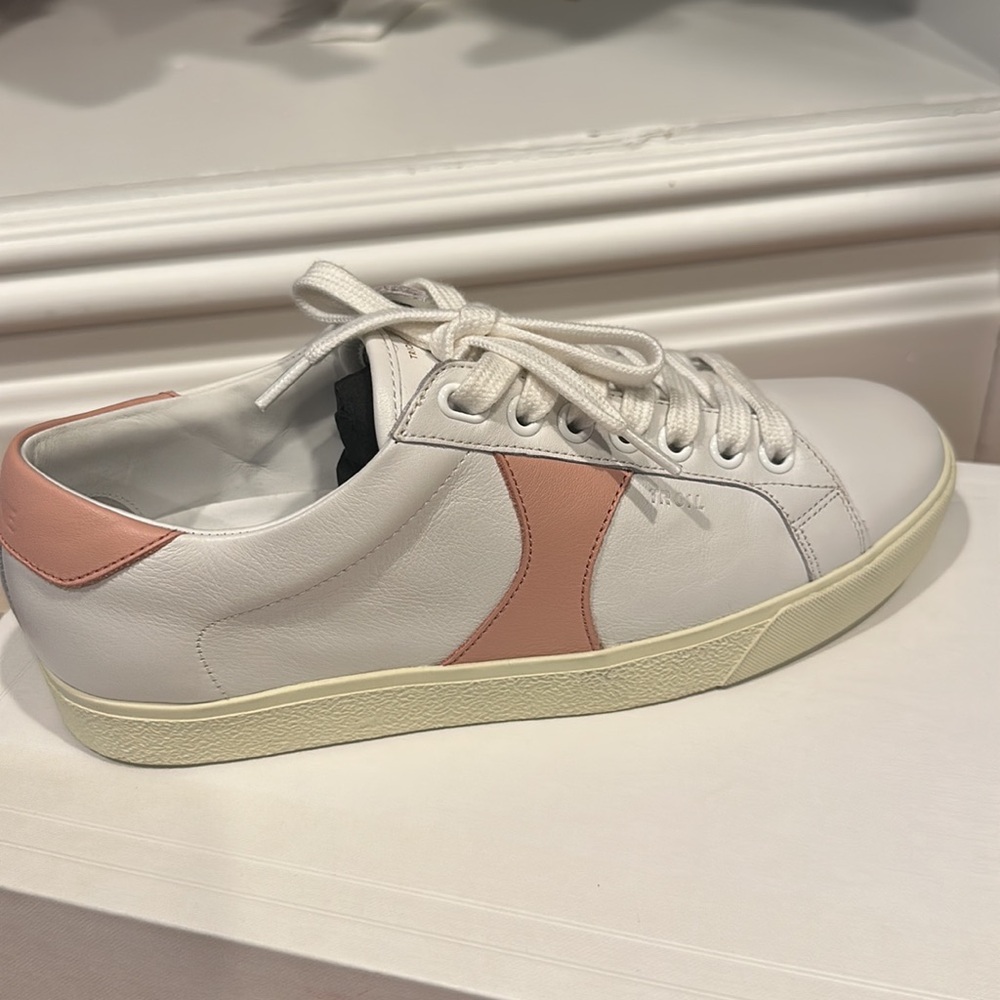 celine bow sneaker pink white new box gift